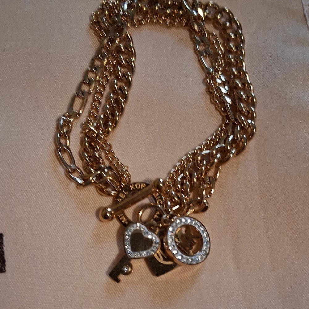 Michael Kor Gold Charm Bracelet